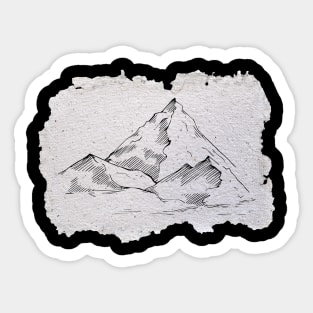 Mountain Vintage Outdoor Cloud Fauna Rocks Since Sticker